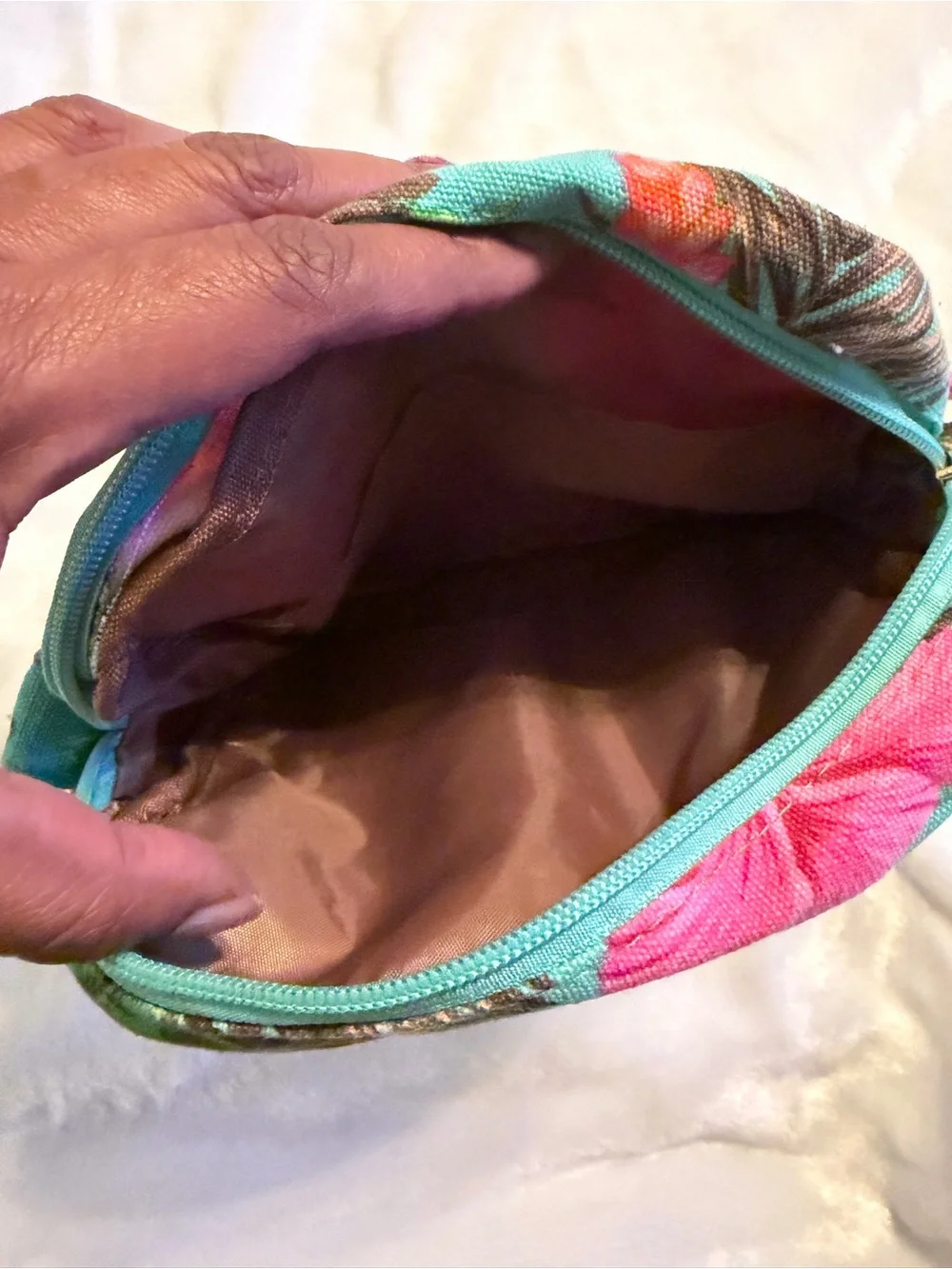 Australia Floral Crossbody Bag - Turquoise & Pink - Picture 4 of 5
